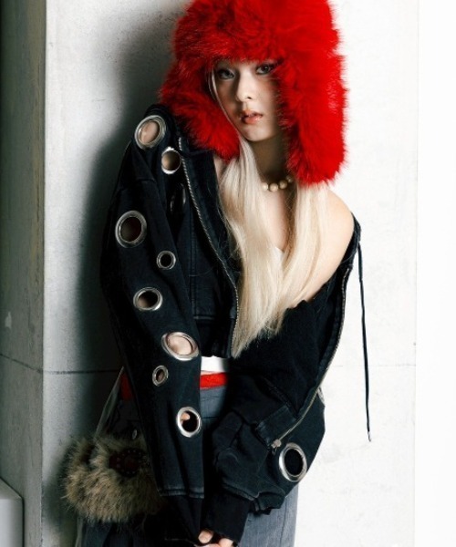 ROYAL FLASH（ロイヤルフラッシュ）の「MITSUKI/ミツキ/EYELET HOODIEＥ（パーカー・レディース・キャメル/ブラック・F）」の17枚目の写真