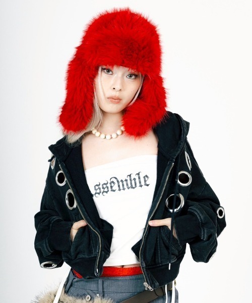 ROYAL FLASH（ロイヤルフラッシュ）の「MITSUKI/ミツキ/EYELET HOODIEＥ（パーカー・レディース・キャメル/ブラック・F）」の16枚目の写真