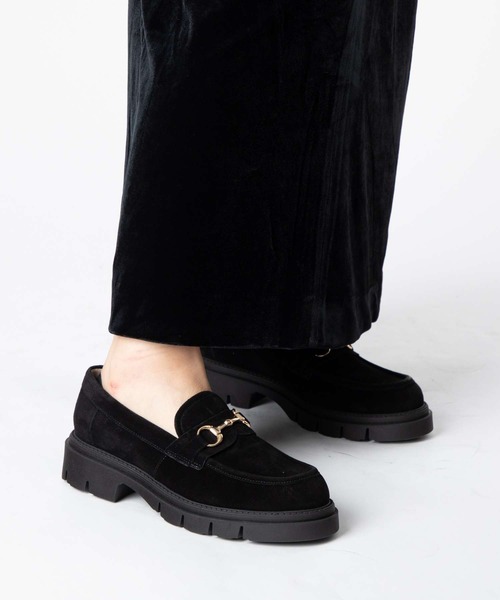 CORSO ROMA,9(コルソローマ)の「CORSO ROMA 9 OLGA 1821 BIT LOAFER コルソローマ オルガ スエード ビットローファー ローファー(ローファー・レディース・ブラウン/ブラック・37/39/38/36)」の3枚目の写真