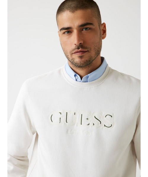 Guess（ゲス）の「Crew Neck Basic Sweatshirt スウェット（スウェット・メンズ・ブラック/ホワイト・X-LARGE/SMALL/LARGE/MEDIUM）」の6枚目の写真