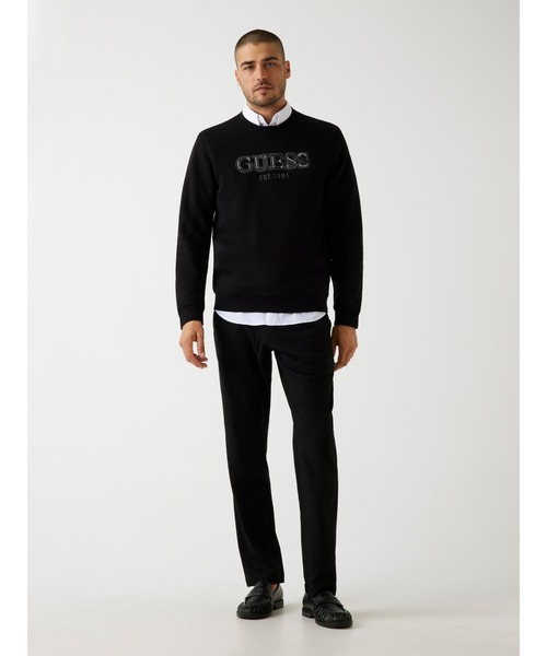 Guess（ゲス）の「Crew Neck Basic Sweatshirt スウェット（スウェット・メンズ・ブラック/ホワイト・X-LARGE/SMALL/LARGE/MEDIUM）」の11枚目の写真