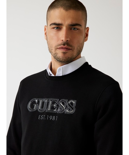 Guess（ゲス）の「Crew Neck Basic Sweatshirt スウェット（スウェット・メンズ・ブラック/ホワイト・X-LARGE/SMALL/LARGE/MEDIUM）」の10枚目の写真