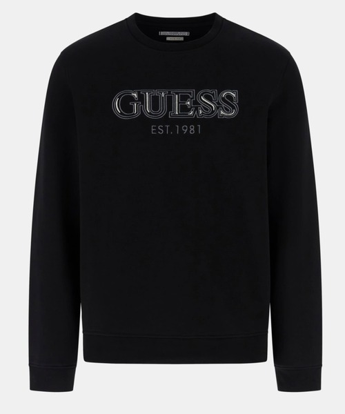 Guess（ゲス）の「Crew Neck Basic Sweatshirt スウェット（スウェット・メンズ・ブラック/ホワイト・X-LARGE/SMALL/LARGE/MEDIUM）」の3枚目の写真