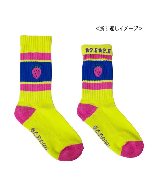 ジョジョの奇妙な冒険 】 刺繍ラインクルーソックス 25W10（ソックス