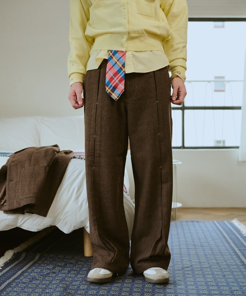 common gull products.(コモンガルプロダクツ)の「灯り待ちのパンツ(スラックス・レディース・グレー系/ベージュ系/ダークブラウン系・LARGE/MEDIUM/SMALL)」の17枚目の写真