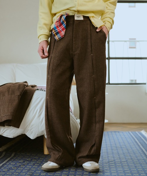 common gull products.(コモンガルプロダクツ)の「灯り待ちのパンツ(スラックス・レディース・グレー系/ベージュ系/ダークブラウン系・LARGE/MEDIUM/SMALL)」の18枚目の写真