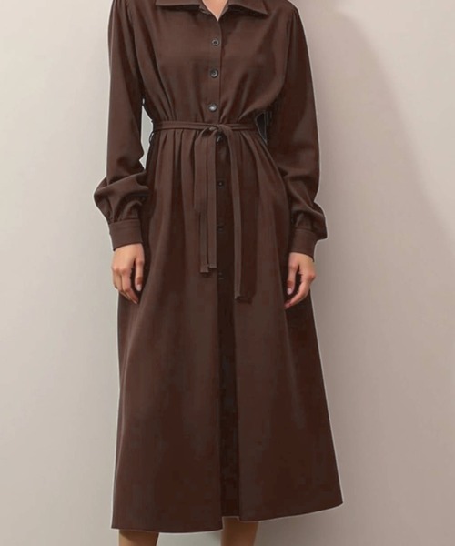 セール】ロングシャツワンピース（シャツワンピース）｜cammie