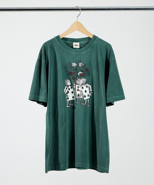 salle de bal(サルデバル)の「【 不思議の国のアリス 】 マクラミンアリス ピグメントTシャツ WNI(Tシャツ/カットソー・レディース・グレー/グリーン/ネイビー/チャコール・FREE)」の4枚目の写真