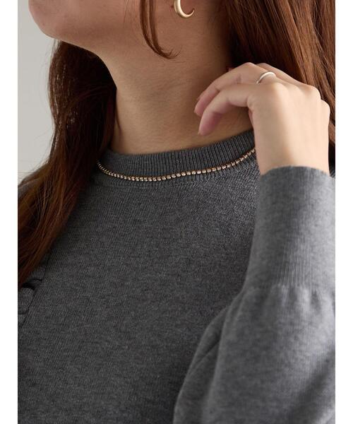 Te chichi(テチチ)の「ラインストーンネックレス(ネックレス・レディース・ゴールド・F)」の2枚目の写真