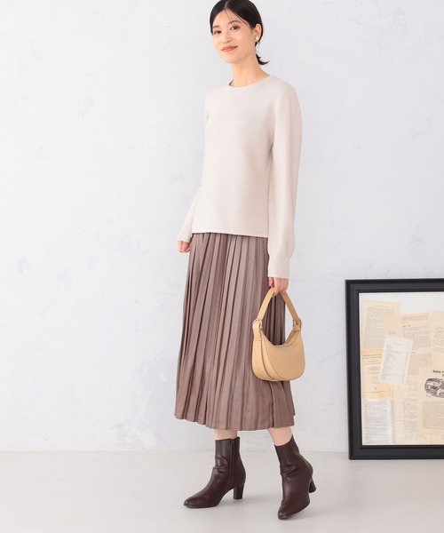 GALLORIA（ギャローリア）の「裾消しプリーツスカート（スカート・レディース・モカ/マスタード/ネイビー・S/M/L/LL）」の7枚目の写真