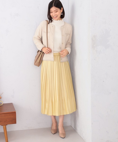 GALLORIA（ギャローリア）の「裾消しプリーツスカート（スカート・レディース・モカ/マスタード/ネイビー・S/M/L/LL）」の15枚目の写真