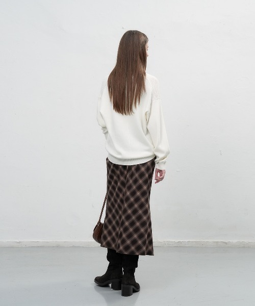 GENERAL IDEA（ジェネラルアイデア）の「【GENERAL IDEA】ビンテージチェックロングスカート / VINTAGE CHECK LONG SKIRT（スカート・レディース・ブラウン・L/M/S）」の8枚目の写真