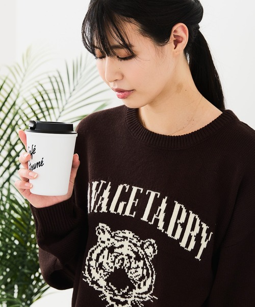 セール】【C-FORT POINT/フォートポイント】トラ柄 ジャガードニット