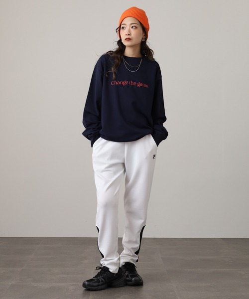 FILA(フィラ)の「FILA JOGGER PANTS フィラ ダンボールニットジョガーパンツ スウェット(スウェットパンツ・レディース・グレー/ホワイト/ピンク・M/L)」の20枚目の写真
