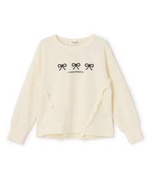 trois lapins kp（トロワラパンケーピー）の「trois lapins リボン刺シュウ フリルトレーナー（スウェット）」