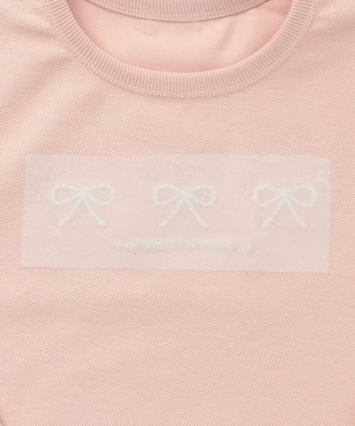 trois lapins kp（トロワラパンケーピー）の「trois lapins リボン刺シュウ フリルトレーナー（スウェット・キッズ・ピンク/アイボリー・120cm/130cm/140cm/150cm/160cm）」の6枚目の写真