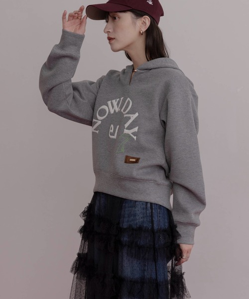 Eimee Law（エイミーロウ）の「サガラ刺繍コンパクトフーディー（パーカー・レディース・アイボリー/グレー/ブラック・FREE）」の15枚目の写真