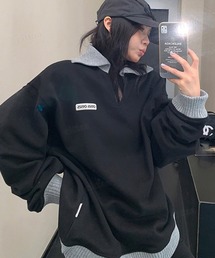 Dalfwin（ダールフィン）の「韓国ファッション OISIS配色デザインスキッパースウェット（スウェット・メンズ）」