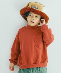 p.premier | 【ジュニア対応】裏起毛モックネックポケットトレーナー(スウェット)