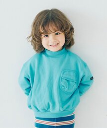 p.premier | 【ジュニア対応】裏起毛モックネックポケットトレーナー(スウェット)