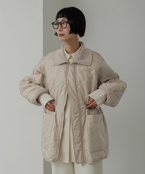 サステナブル】リバーシブルドロストキルティングブルゾン/撥水
