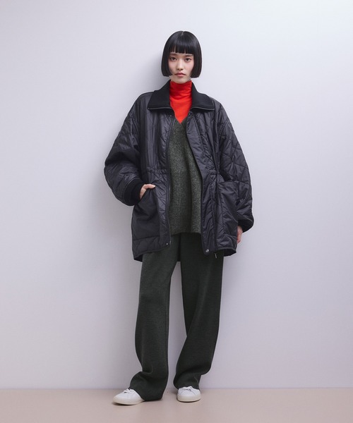 サステナブル】リバーシブルドロストキルティングブルゾン/撥水