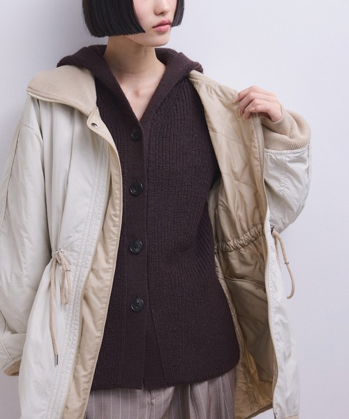 サステナブル】リバーシブルドロストキルティングブルゾン/撥水