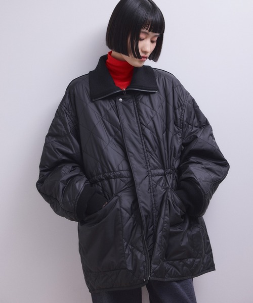 サステナブル】リバーシブルドロストキルティングブルゾン/撥水