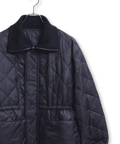 サステナブル】リバーシブルドロストキルティングブルゾン/撥水