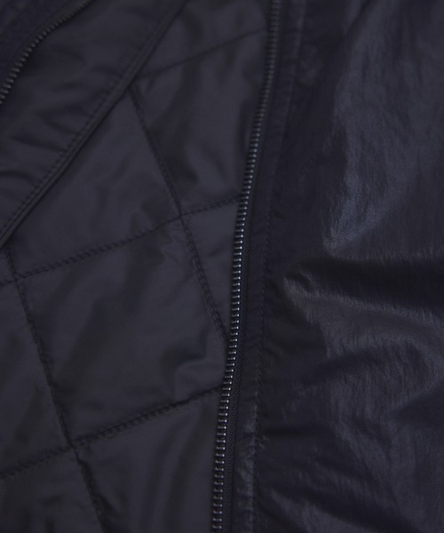 アダムエロペ　リバーシブルドロストキルティングブルゾン　ブラック　新品 サステナブル】リバーシブルドロストキルティングブルゾン/撥水