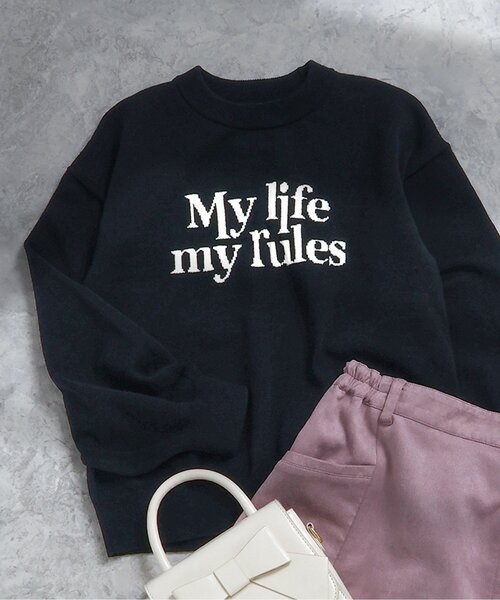 algy（アルジー）の「ロゴスムースニット（ニット/セーター・キッズ・ミント/ブラック/オフホワイト・SMALL/XX-SMALL/X-SMALL/MEDIUM）」の3枚目の写真