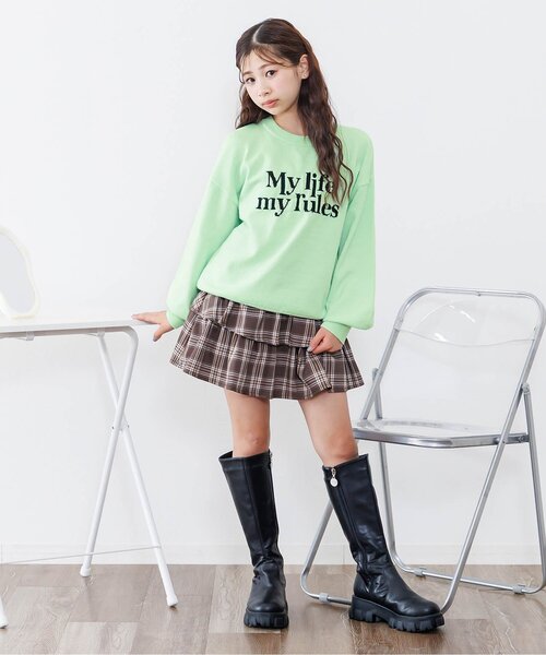 algy（アルジー）の「ロゴスムースニット（ニット/セーター・キッズ・ミント/ブラック/オフホワイト・SMALL/XX-SMALL/X-SMALL/MEDIUM）」の6枚目の写真