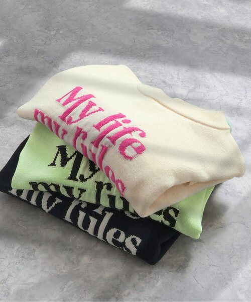 algy（アルジー）の「ロゴスムースニット（ニット/セーター・キッズ・ミント/ブラック/オフホワイト・SMALL/XX-SMALL/X-SMALL/MEDIUM）」の13枚目の写真