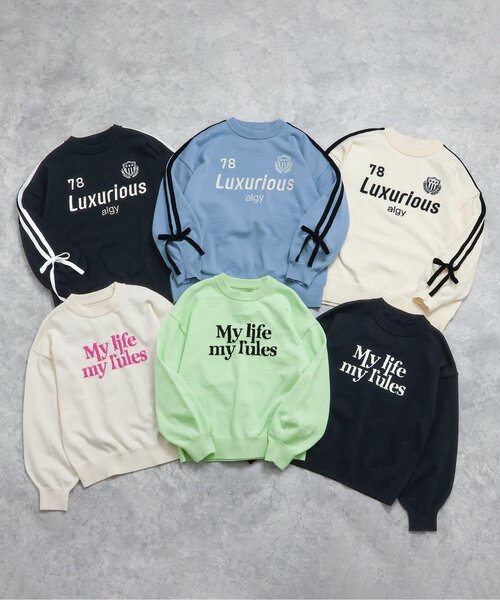 algy（アルジー）の「ロゴスムースニット（ニット/セーター・キッズ・ミント/ブラック/オフホワイト・SMALL/XX-SMALL/X-SMALL/MEDIUM）」の17枚目の写真