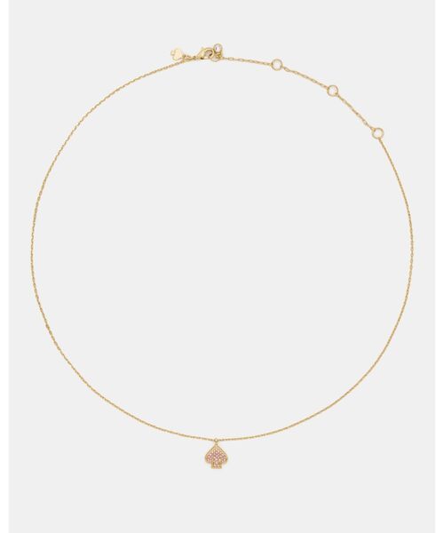 kate spade new york（ケイトスペード ニューヨーク）の「エブリデイ スペード パヴェ ミニ ペンダント（ネックレス・レディース・ピンク・ONESIZE）」の3枚目の写真