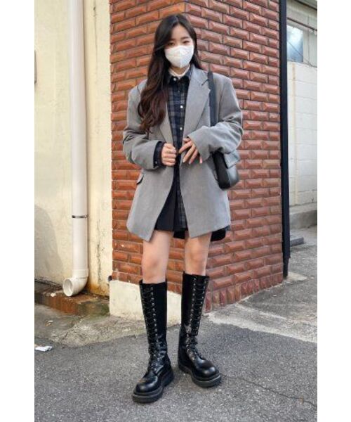 AVANDRESS(アバンドレス )の「ヘンリーオーバーサイズチェックシャツ(シャツ/ブラウス・レディース・その他・2/3/1)」の4枚目の写真