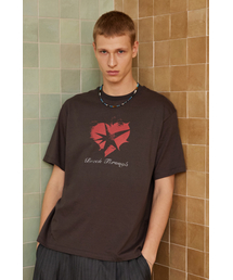 BER DE NOIR（ベールドノワール）の「ブレイクハートTシャツ（チャコール）（Tシャツ/カットソー）」
