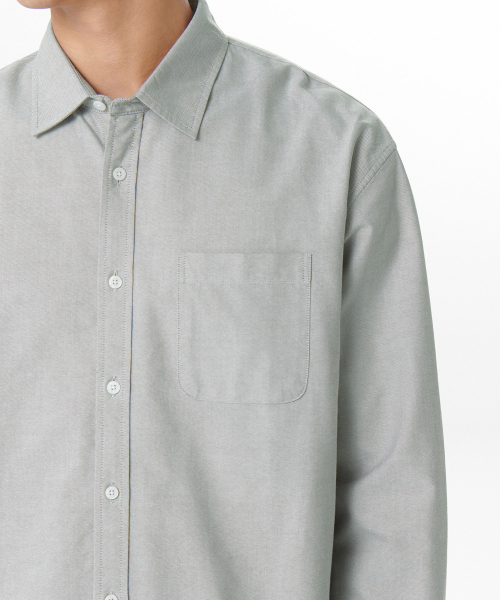 MUSINSA STANDARD（ムシンサスタンダード）の「リラックスフィットオックスフォードシャツ[トープ]（シャツ/ブラウス・メンズ・その他・SMALL/MEDIUM/LARGE/X-LARGE/XX-LARGE/XXX-LARGE）」の4枚目の写真