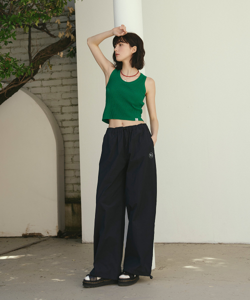 THE GREEN LAB（ザグリーンラボ）の「Uネックリブクロップニットスリーブレスナシトップ[グリーン]（Tシャツ/カットソー・レディース・その他・FREE）」の8枚目の写真