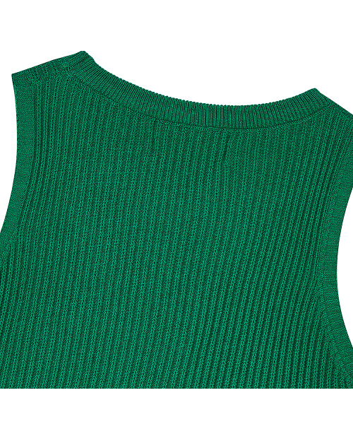 THE GREEN LAB（ザグリーンラボ）の「Uネックリブクロップニットスリーブレスナシトップ[グリーン]（Tシャツ/カットソー・レディース・その他・FREE）」の13枚目の写真