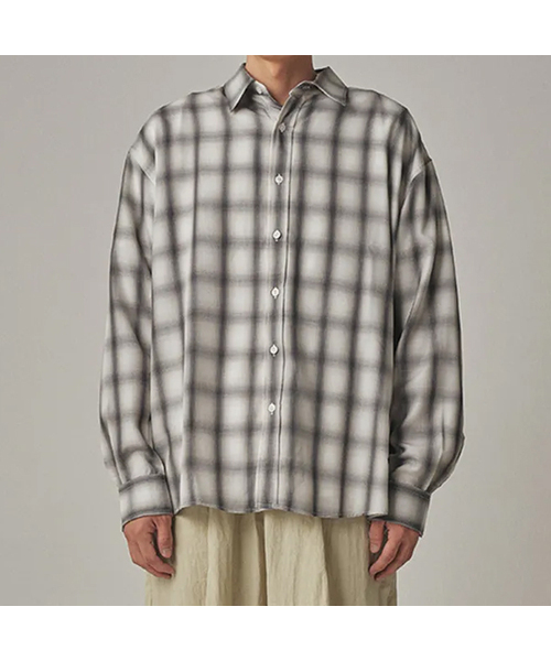 XERO（ゼロ）の「Tender Ombre Check Shirts [3 Colors]（シャツ/ブラウス・レディース・ブルー/グレー/グリーン・LARGE/MEDIUM/X-LARGE）」の2枚目の写真