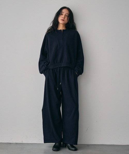 セール】ハーフジップスウェット＆パンツSET（スウェット）｜TENTO