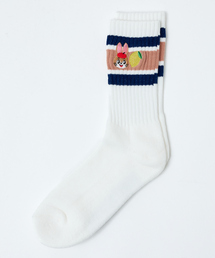 FRUIT OF THE LOOM | 【FRUIT OF THE LOOM/フルーツ・オブ・ザ・ルーム】【コラボ 】クッピーラムネソックス/81276900/靴下/刺繍/ライン/3足入り(ソックス/靴下)