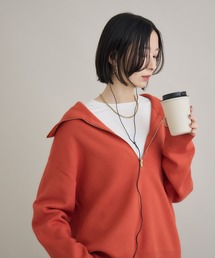 SUGAR ROSE ジャガードハーフZIPプルオーバー