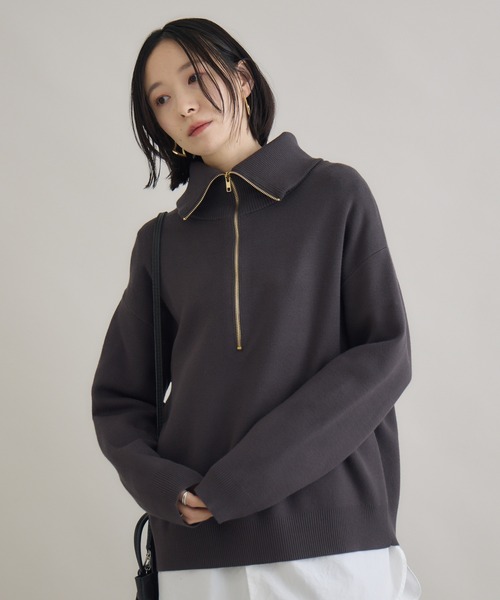 Paradise Picnic(パラダイスピクニック)の「SUGAR ROSE ジャガードハーフZIPプルオーバー(スウェット・レディース・ブラック/オレンジ/チャコールグレー・FREE)」の20枚目の写真