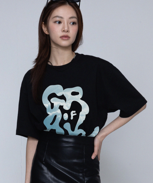 GRAVER（グレーバー）の「[ユニセックス]グラフィティ雲ロゴ半袖Tシャツ_ブラック（Tシャツ/カットソー・レディース・ブラック・LARGE/SMALL/MEDIUM）」の10枚目の写真