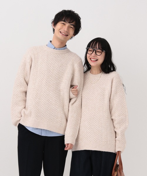 セール】フワフワHugmeケーブルプルオーバー/581034（ニット/セーター