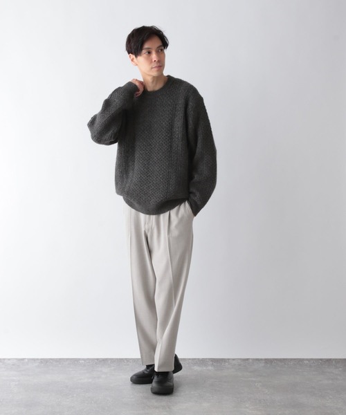 GLOBAL WORK（グローバルワーク）の「フワフワHugmeケーブルプルオーバー/581034（ニット/セーター・メンズ・ミント/アイボリー/チャコールグレー・SMALL/MEDIUM/LARGE/X-LARGE）」の10枚目の写真