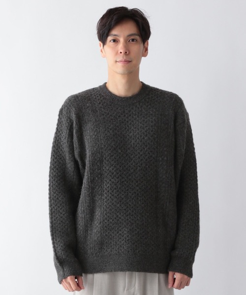 GLOBAL WORK（グローバルワーク）の「フワフワHugmeケーブルプルオーバー/581034（ニット/セーター・メンズ・ミント/アイボリー/チャコールグレー・SMALL/MEDIUM/LARGE/X-LARGE）」の20枚目の写真