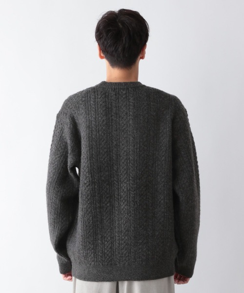 GLOBAL WORK（グローバルワーク）の「フワフワHugmeケーブルプルオーバー/581034（ニット/セーター・メンズ・ミント/アイボリー/チャコールグレー・SMALL/MEDIUM/LARGE/X-LARGE）」の22枚目の写真